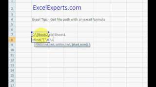 ExcelExpertscom  Excel Tips Get file path with an excel formula [upl. by Seltzer]