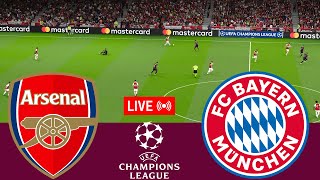 LIVE Arsenal vs Bayern Munchen UEFA Champions League 2324 Full MatchVideoGame Simulation PES 21 [upl. by Ayhay426]