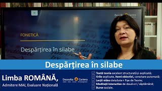 DESPĂRȚIREA ÎN SILABE  limba română  Evaluare Națională Admitere în MAI  tematica nouă [upl. by Greff936]