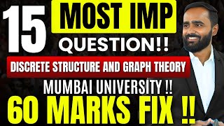 15 MOST IMPORTANT QUESTIONS60 MARKS FIX  DISCRETE STRUCTURE AND GRAPH THEORYMUMBAI UNIVERSITY [upl. by Annawoj]