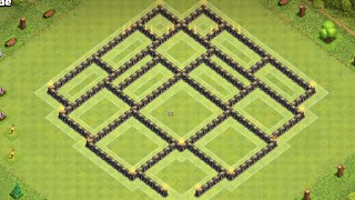 TH9 WAR BASE 2024  Clash of clans Townhall 9 base layout clashofclans [upl. by Arym]