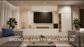 Modelado interior con Archicad 25  Sala Moderna  Timelapse [upl. by Gnov]