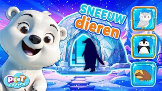 Dierengeluiden met Pretlettertjes • Wie Zit Daar Verstopt Sneeuw DierenPRET [upl. by Holloway117]