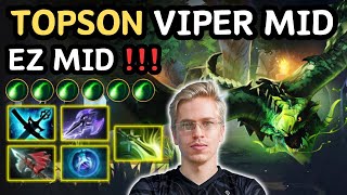 🔥 TOPSON VIPER Midlane Highlights 735b 🔥 EZ Mid vs SNAPFIRE  Dota 2 [upl. by Releehw]