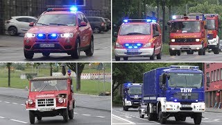 Neuer KdoW ADienst Einsatzfahrten zu Unwetter am 29052018 in Aachen [upl. by Airotkiv]