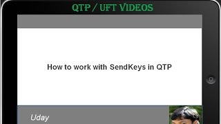 QTP  UFT Videos  SendKeys method in QTP  VBScript [upl. by Hairas]