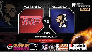 WILLIAMSTOWN BRAVES VS WASHINGTON TWP MINUTEMEN FOOTBALL  FRI SEP 27TH  7PM [upl. by Taffy16]