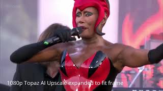 Grace Jones Hula UK Jubilee 2012 Topaz AI Enhanced 720p to 4K [upl. by Naneek573]