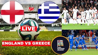 England vs Greece Live Stream Nations League Football Match Score Commentary Highlights Lions Vivo [upl. by Attennaej]