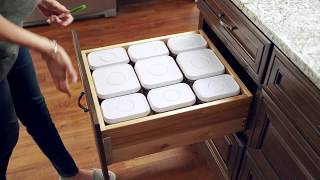 KraftMaid® Deep Drawer Organizer with OXO Canister Storage [upl. by Akirdnuhs330]