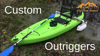 Yes Custom DIY Kayak Outriggers on Tahoma Lifetime Stabilizers Fishing Kayak [upl. by Nnaitak]