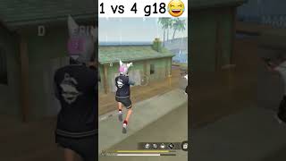 1 vs 4 g18 op gameplay🔥  headshot machine g18😂 trending viral youtubeshorts freefire [upl. by Meyeroff]