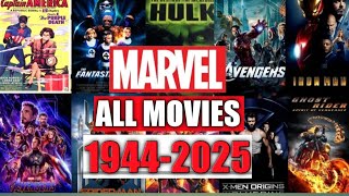 MARVEL MOVIES FROM 1944 TO 2025  MOVIE LISTER [upl. by Anon]