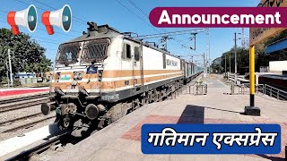 Gatimaan Express Arriving Gwalior Junction  Announcement  Indian Railways  गतिमान एक्सप्रेस [upl. by Lorin19]