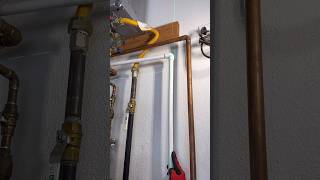 replacing a copper condensate drain line with pvc plumbing [upl. by Lisab]