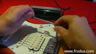 How To Set up a Strat Floating Tremolo  Two Pivots Tremolo  Whammy Bar [upl. by Eugirne]