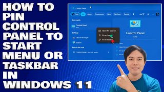 How To PIN Control Panel To Start Menu or Taskbar in Windows 1011 [upl. by Uolymme]