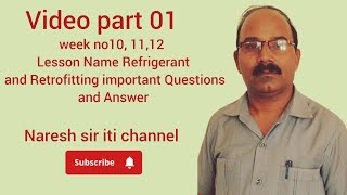 week no10 1112 Lesson Name Refrigerant and Retrofitting important Questions and Answer video 1 [upl. by Longfellow]