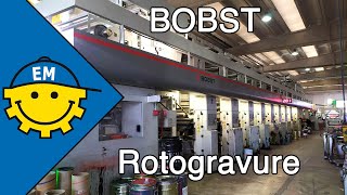 BOBST Rotomec Rotogravure  Printing in 10 colors [upl. by Kristo]