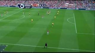 Samir Nasri  1st Goal in Arsenal Goal at 4th Minutes Wonderful [upl. by Madriene]