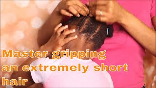 HOW TO DO CORNROW ON EXTREMELY SHORT Natural HAIR  Kids Simple Hairstyle [upl. by Hoover]