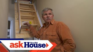 How to Replace a PullDown Attic Staircase  Ask This Old House [upl. by Acinoryt204]