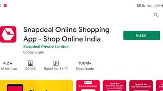 How to use snapdeal online shopping app shop online India [upl. by Hallsy]