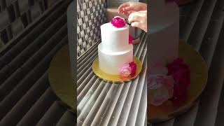 two tier wedding cake trending cake youtubeshorts food [upl. by Sharai]