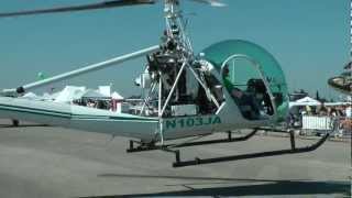 Cessna and Hiller UH12c Helicopter landing at same time at Page Field [upl. by Hallock]