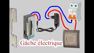 Installation gâche électrique sans interphone فتح الباب من بعيد تركيب لاكاش والجرس بدون انطيرفون [upl. by Leorsiy]