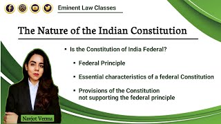 Nature of Indian Constitution  Federal  Unitary  Quasi Federal  Characteristics of Constitution [upl. by Isabel889]