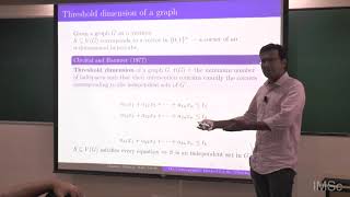 The Lexicographic Method for the Threshold Dimension Problem  Mathew Francis [upl. by Hanad]