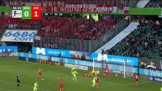 VFL Wolfsburg vs FC Koln 11 Kevin Paredes score to earn a draw for Wolfsburg Match recap [upl. by Eitsim]