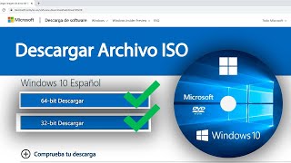 Descargar Windows 10 FORMATO ISO  32 O 64 bits desde Microsoft [upl. by Adanar858]