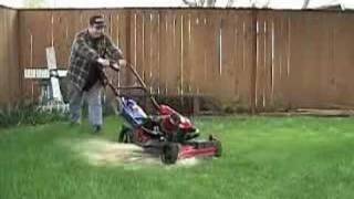 Will It Blend Mow  2 Liter Bottle of Soda meets Lawn Mower [upl. by Namyl]