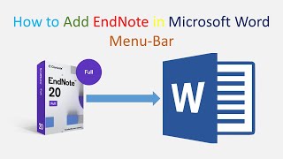 How to Add EndNote Toolbar in Microsoft Word [upl. by Suirradal967]