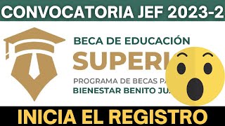 Inicia el Registro para Solicitar la Beca Jóvenes Escribiendo el Futuro 20232 Septiembre [upl. by Balthazar]