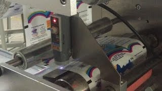 How to setting Horizontal packing machine magic eye eye mark for color mark tracking amp bag length [upl. by Gamber]