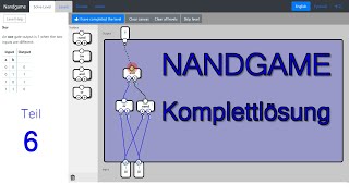 6 Register Zähler RAM aus NANDGattern zum Computer  Die NandGame Komplettlösung  Teil 6 [upl. by Lilhak]