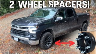 HOW TO Install 2quot Wheel Spacers On A 2023 Chevy Silverado  Off Road Fitment [upl. by Gaspar]