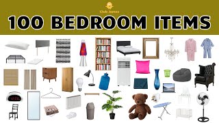 English Vocabulary  100 BEDROOM ITEMS [upl. by Aneehsit]