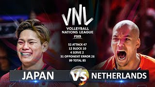 Japan vs Netherlands  Mens VNL 2023 [upl. by Shoemaker]