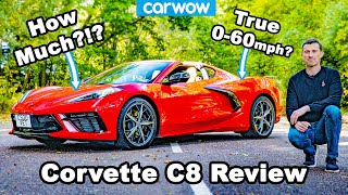 2020 Corvette C8 review see how quick it is 060mph  14mile And the shocking UK price [upl. by Jadd302]