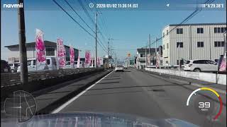 ドラレコアプリ映像ADAS作動 Navmii AI Dashcam [upl. by Omissam647]