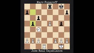 Jose Raul Capablanca vs Marc Fonaroff  New York NY USA 1918 [upl. by Ainad621]