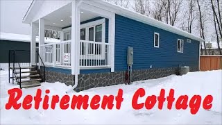 New 16 x 44 Retirement Cottage Mobile Home tour 2 bedroom 1 bath 705 sqft Winnipeg Canada [upl. by Mcripley956]