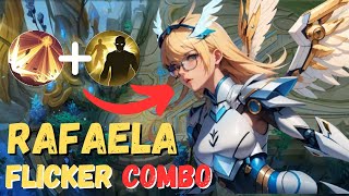 SURPRISE RAFAELA FLICKER COMBO  RAFAELA BEST BUILD 2024  MOBILE LEGENDS [upl. by Neelcaj]