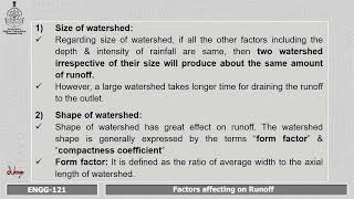 Factors affecting on Runoff [upl. by Krishnah]