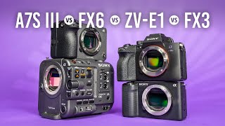 Sony FX3 vs FX6 vs a7S III vs ZVE1  Which Is Right For You [upl. by Acker]