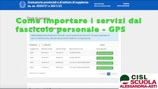 Tutorial Importazione Servizi Domanda GPS Docenti 2020 [upl. by Assil649]